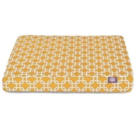 MAJESTIC PET Yellow Links Small Orthopedic Memory Foam Rectangle Dog Bed 78899551231